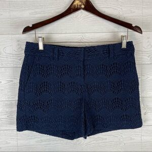 Loft Outlet Navy Blue Lace Shorts
